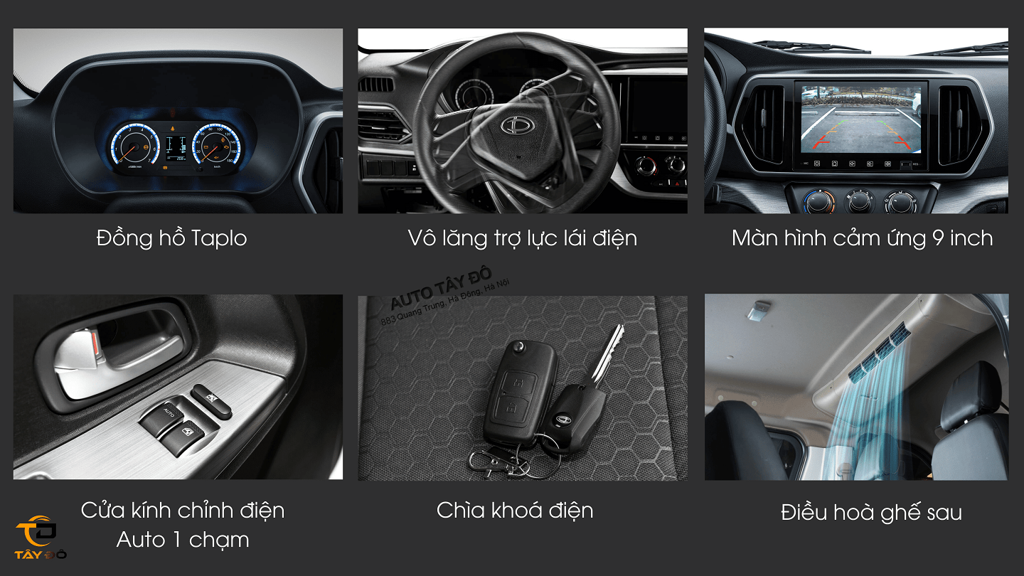 nội thất trang bị trên khoang cabin Teraco V8