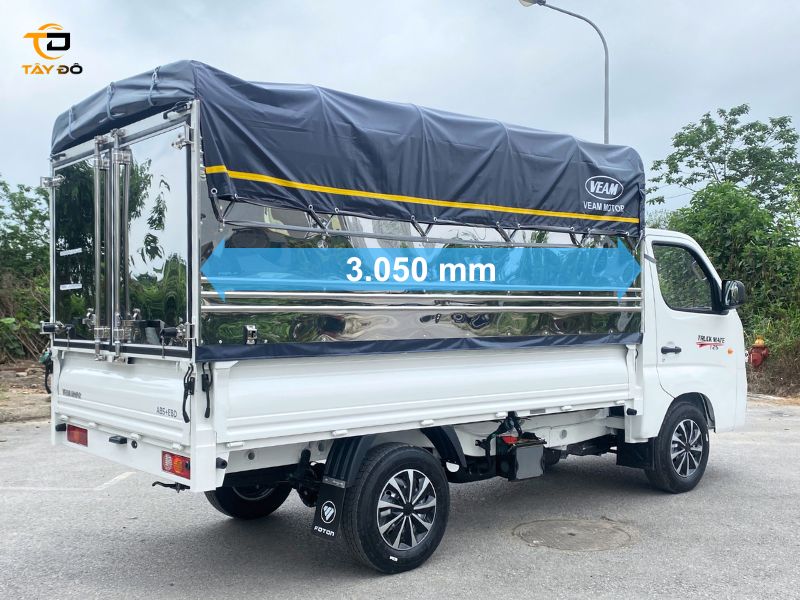 Kích thước thùng bạt Veam Foton T25 990kg
